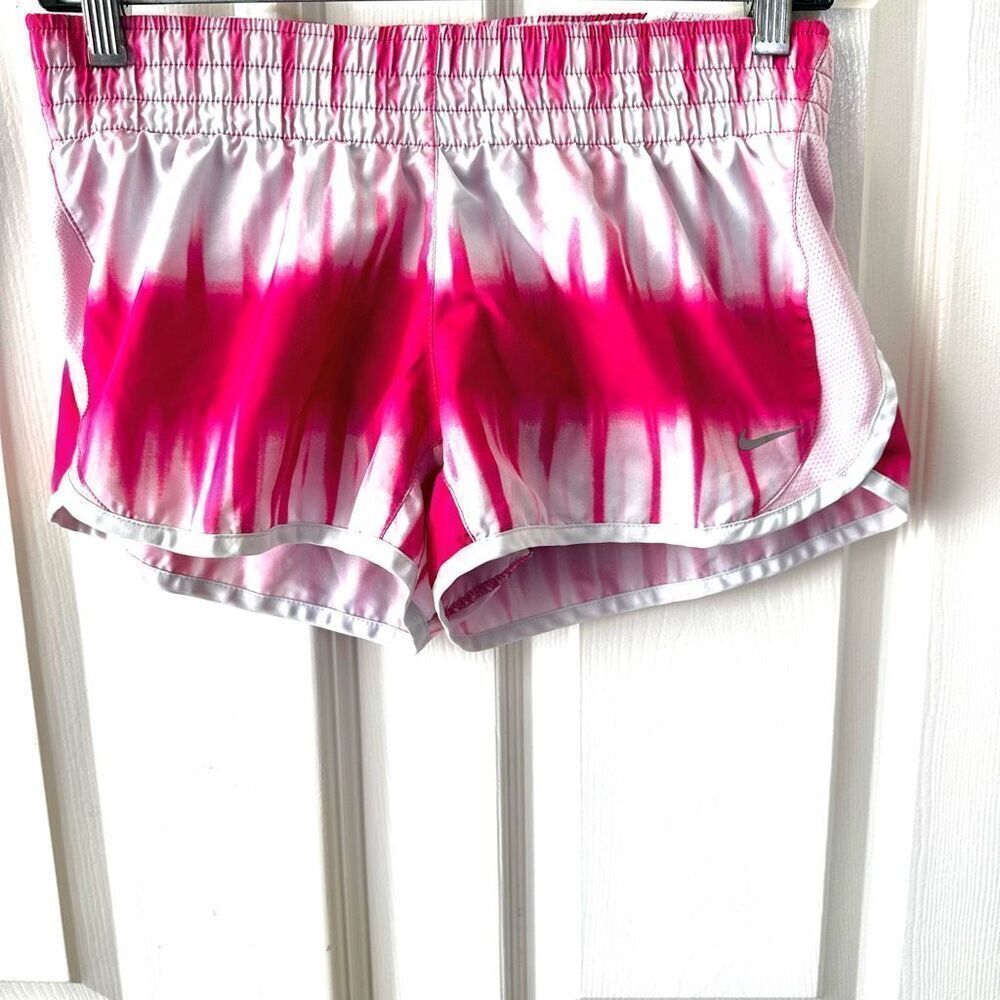 Nike tie dye pink runner shorts